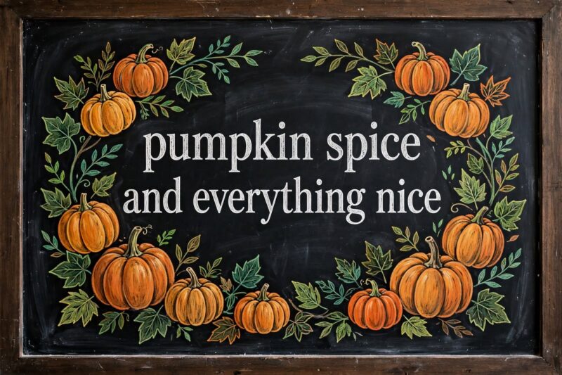 pumpkin spice chalkboard