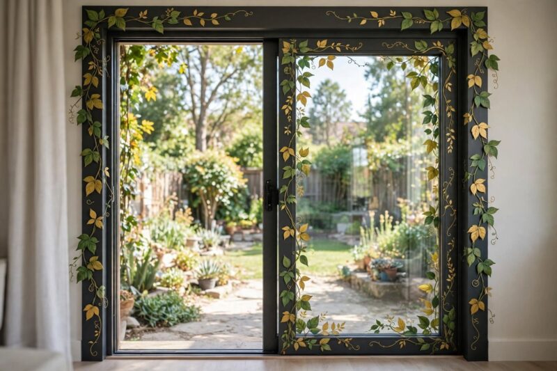 sliding_door_vine_frame sliding door vine frame