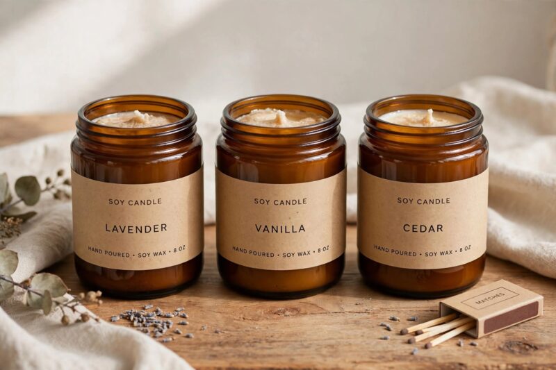 soy candle trio