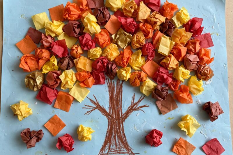 tissue paper fall tree