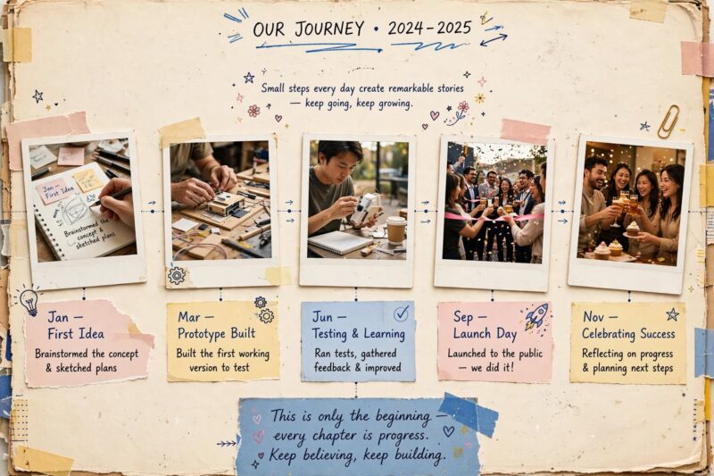 to our journey scrapbook page