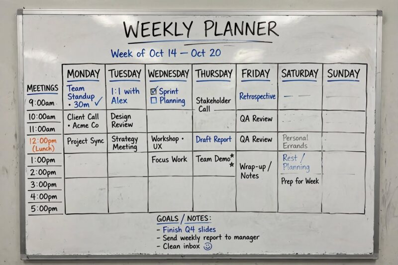 weekly_planner_whiteboard weekly planner whiteboard
