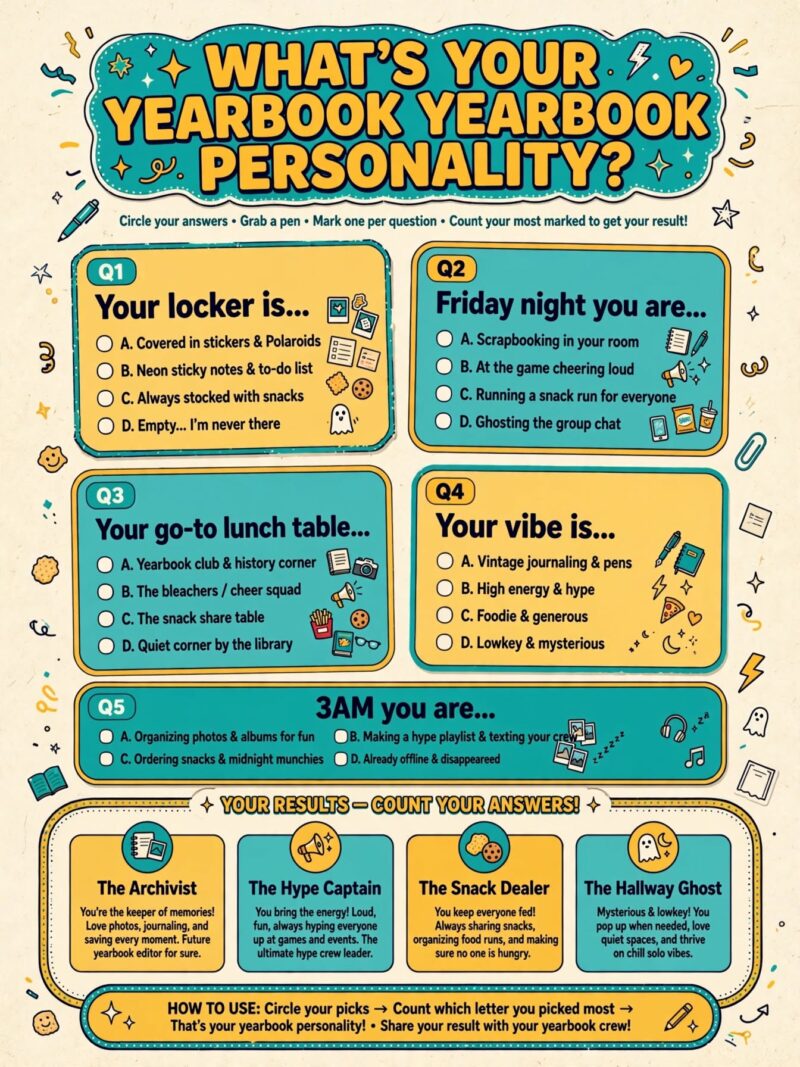 yearbook_personality_quiz yearbook personality quiz